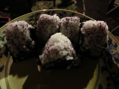 紫蘇おにぎりもおいしかった